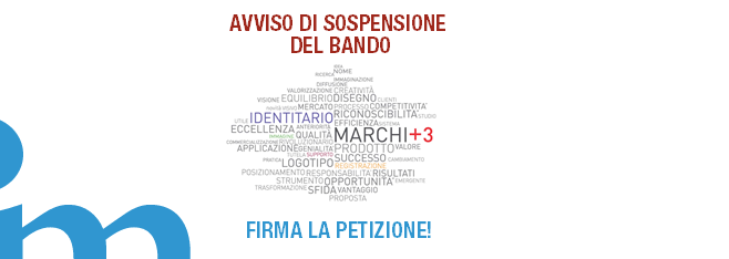 avviso sospensione bando marchi+3 giugno 2020 e petizione riapertura