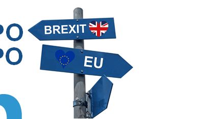 paletto con indicazione Brexit ed Unione Europea